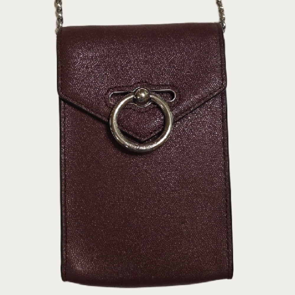 Rebecca Minkoff Jean Crossbody Phone Bag in bordeaux color. EUC